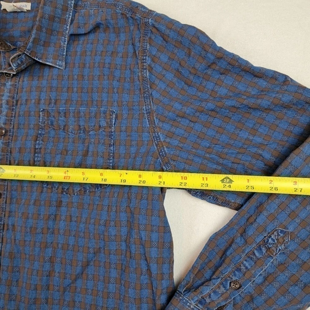 Carbon2cobalt Buffalo Check Button Down Shirt Sz L - image 4